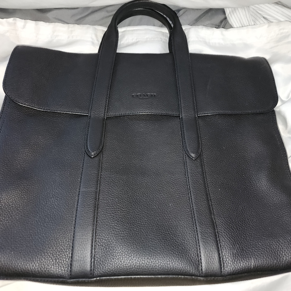 Coach laptop leather bag